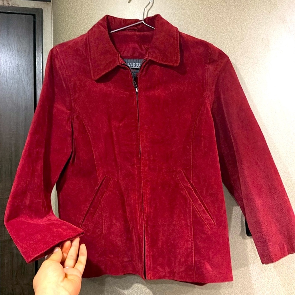Wilsons Red Leather Jacket KIDS XL